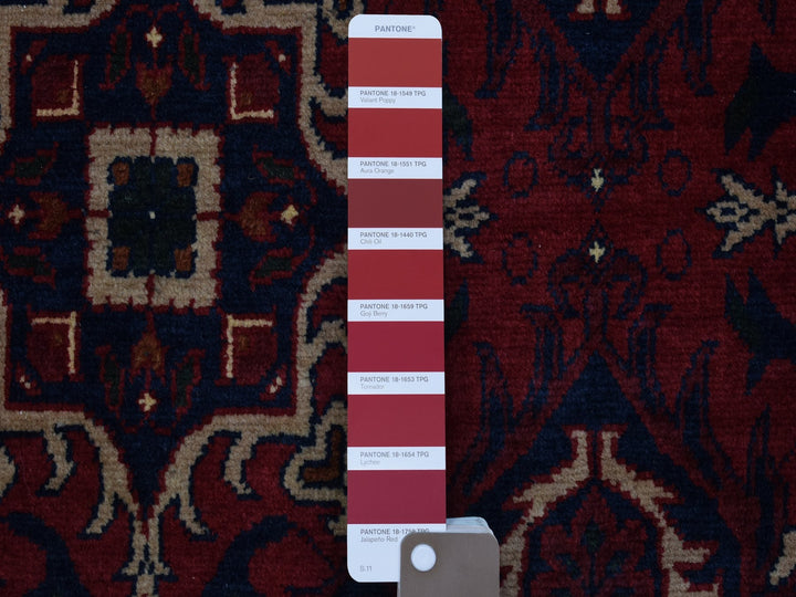 10'0" x 13'8" New Hand Knotted Red Wool Rectangle Oriental Rug - MOA10272662