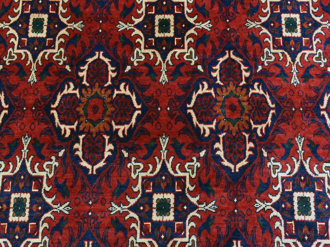 10'0" x 13'8" New Hand Knotted Red Wool Rectangle Oriental Rug - MOA10272662