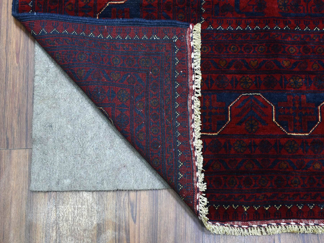 9'8" x 13'1" New Hand Knotted Red Wool Rectangle Oriental Rug - MOA10272668
