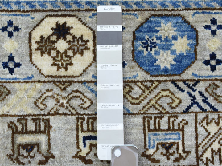 3'3" x 5'0" New Hand Knotted Grey Wool Rectangle Oriental Rug - MOA10272678