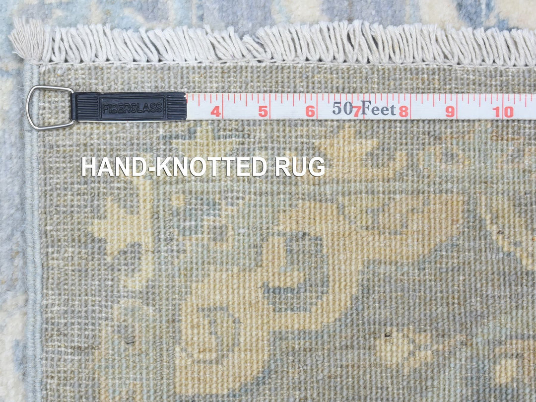 2'8" x 7'7" New Hand Knotted Grey Wool Rectangle Oriental Rug - MOA10272687