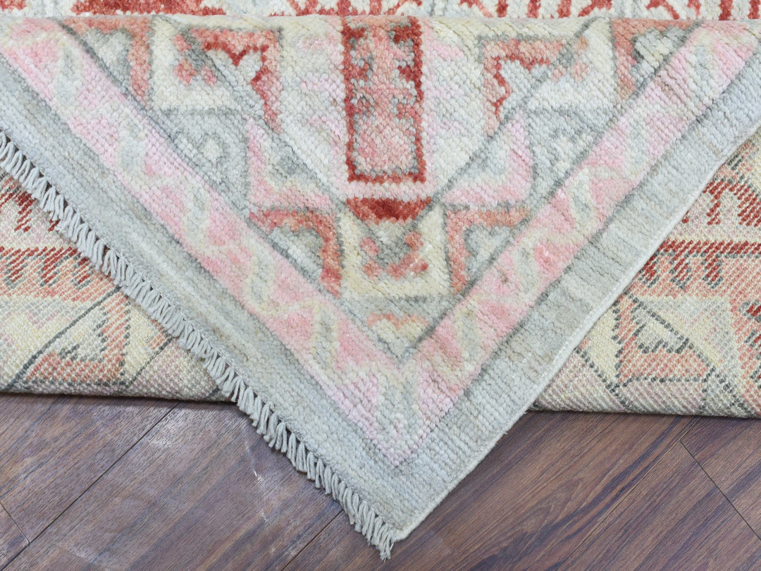 9'0" x 12'0" New Hand Knotted Red Wool Rectangle Oriental Rug - MOA10272699