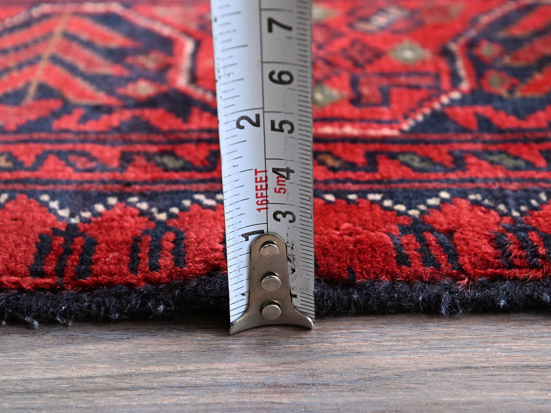 2'8" x 3'11" New Hand Knotted Red Wool Rectangle Oriental Rug - MOA102726