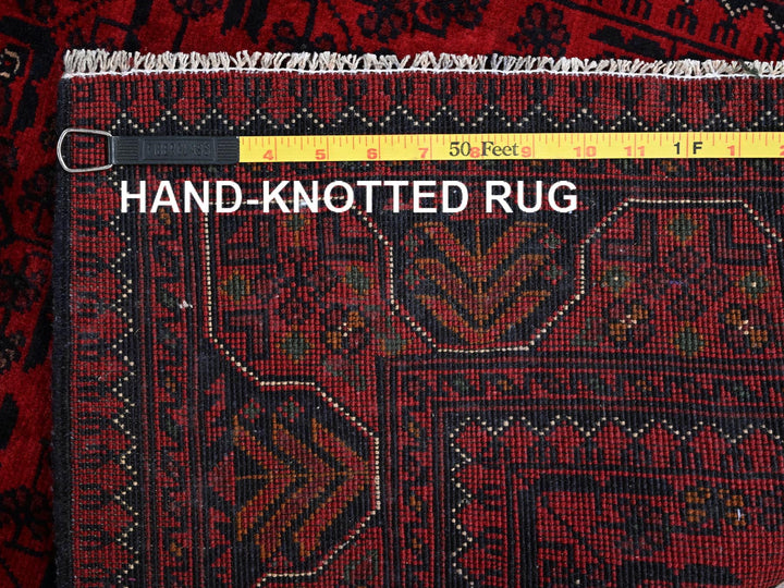 2'8" x 3'11" New Hand Knotted Red Wool Rectangle Oriental Rug - MOA102726
