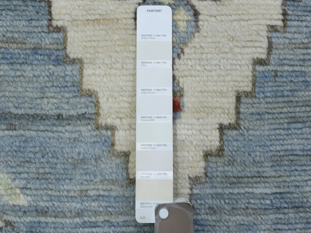 4'0" x 10'4" New Hand Knotted Grey Wool Runner Oriental Rug - MOA10272742