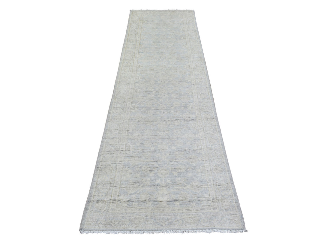 2'8" x 9'6" New Hand Knotted Blue Wool Rectangle Oriental Rug - MOA10272761