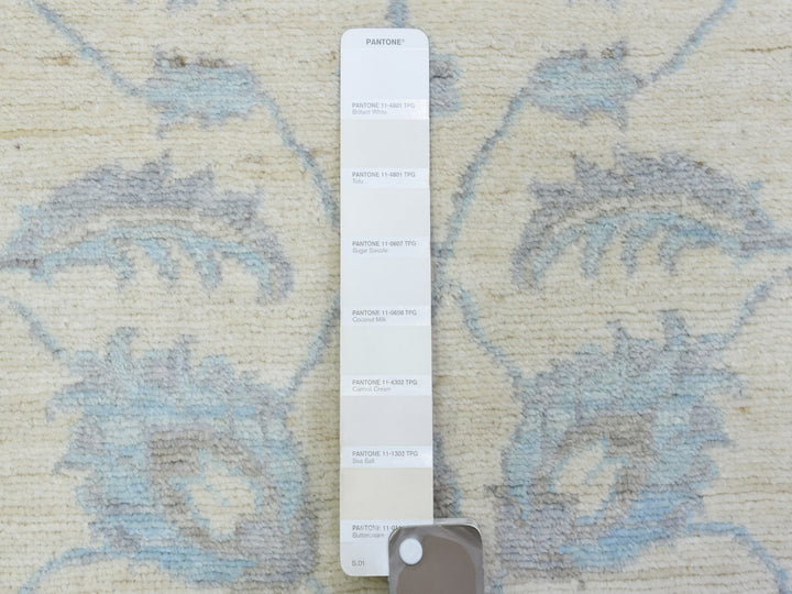 2'8" x 14'4" New Hand Knotted Ivory Wool Runner Oriental Rug - MOA10272762