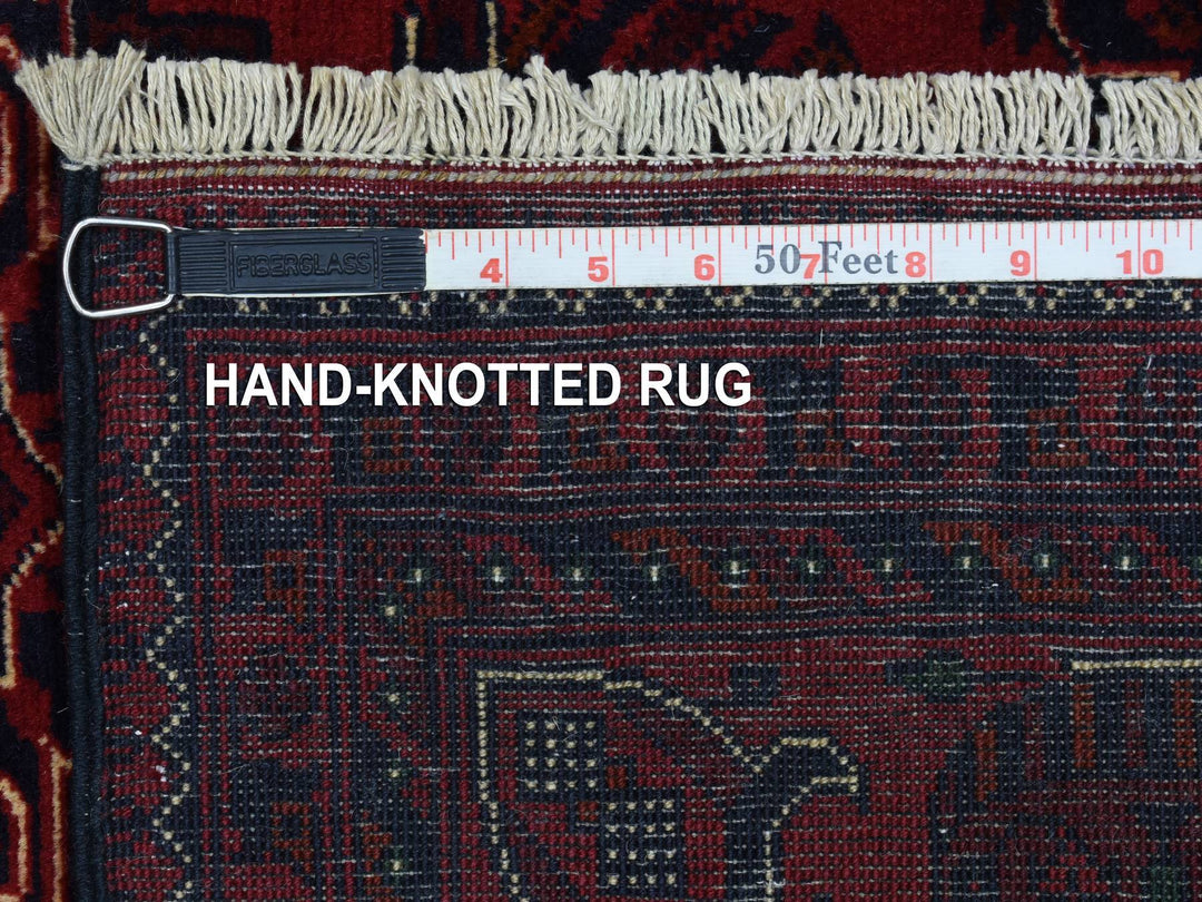 4'10" x 6'7" New Hand Knotted Red Wool Rectangle Oriental Rug - MOA10272777