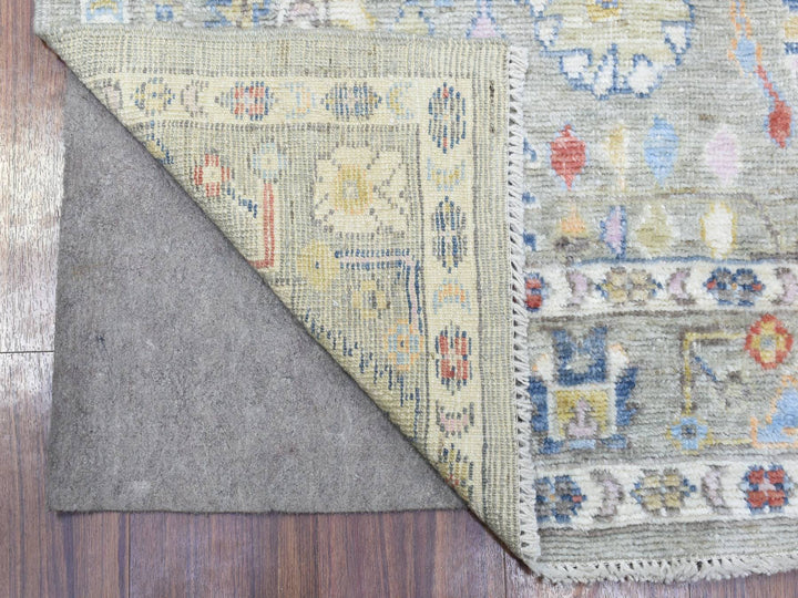 4'4" x 10'0" New Hand Knotted Brown Wool Runner Oriental Rug - MOA10272790