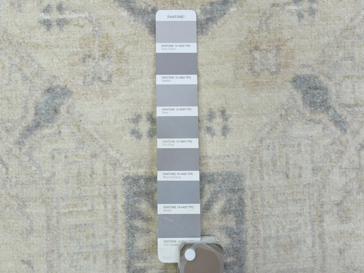 2'9" x 18'9" New Hand Knotted Ivory Wool Runner Oriental Rug - MOA10272797