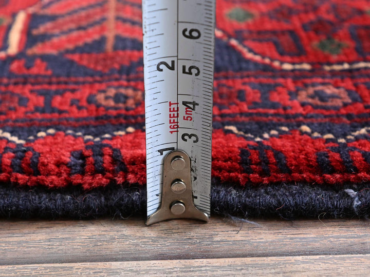 3'4" x 5'0" New Hand Knotted Red Wool Rectangle Oriental Rug - MOA102727