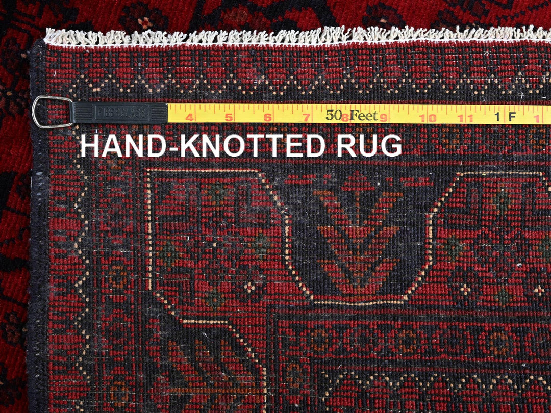 3'4" x 5'0" New Hand Knotted Red Wool Rectangle Oriental Rug - MOA102727