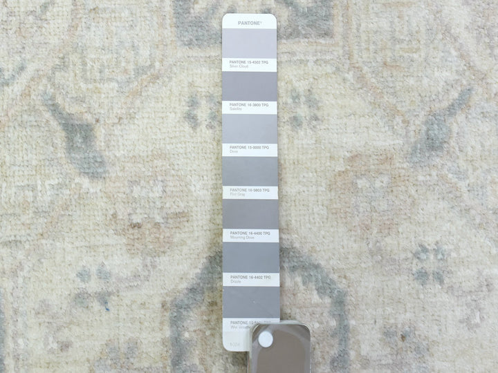 2'9" x 18'9" New Hand Knotted Ivory Wool Runner Oriental Rug - MOA10272802