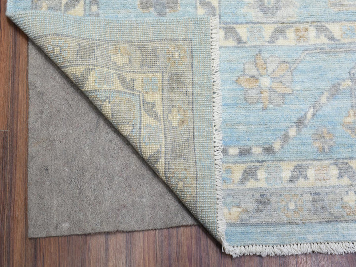 9'1" x 11'10" New Hand Knotted Blue Wool Rectangle Oriental Rug - MOA10272812