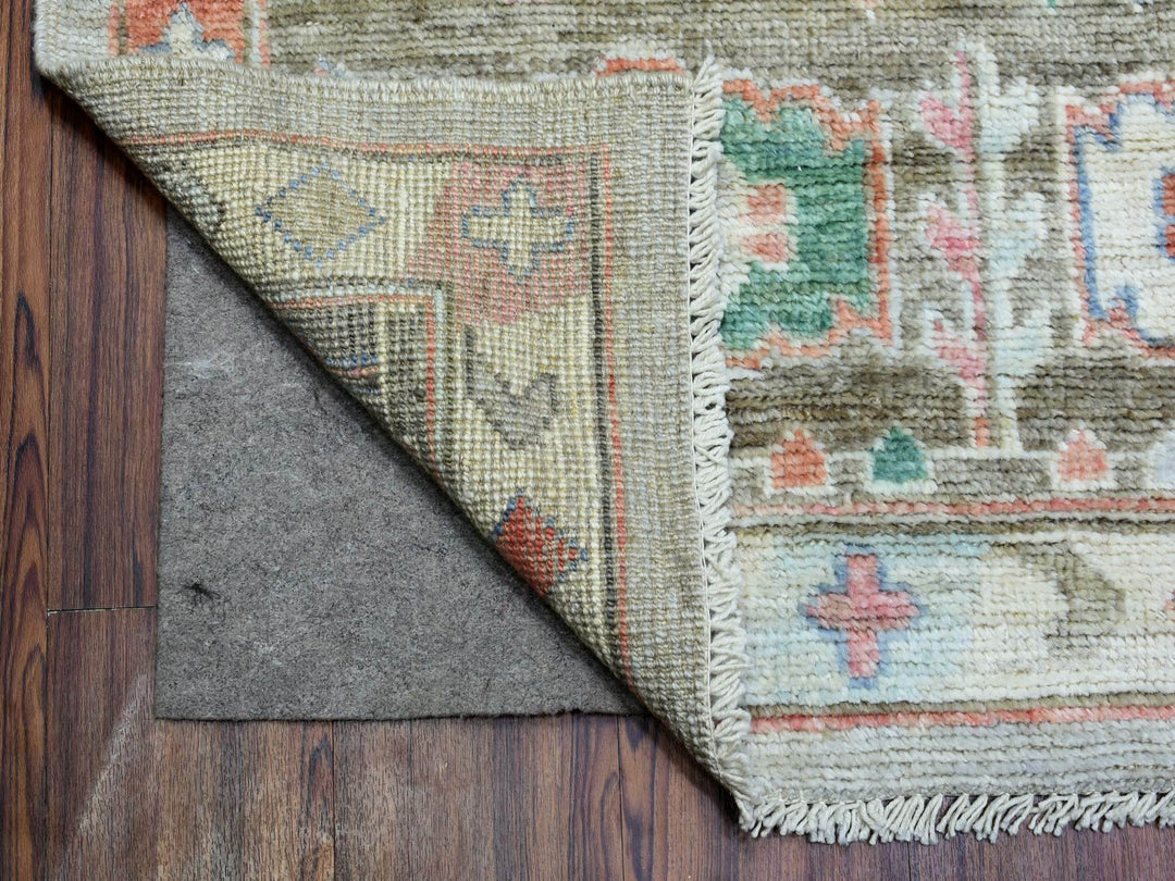8'2" x 10'3" New Hand Knotted Grey Wool Rectangle Oriental Rug - MOA10272820