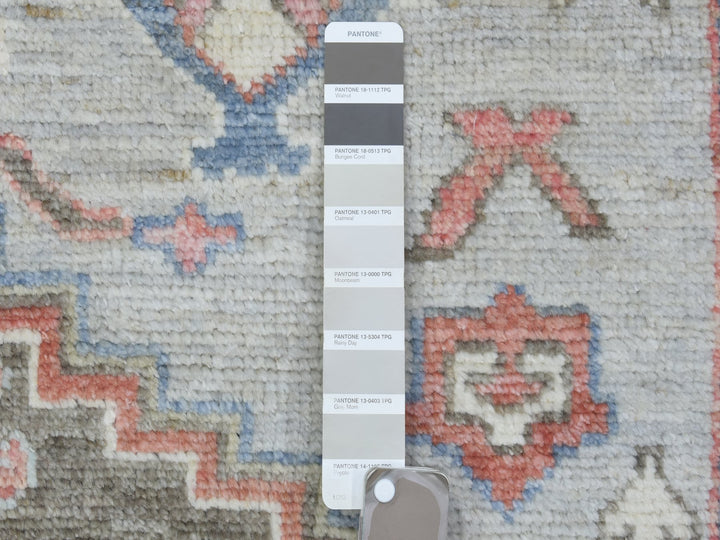 8'2" x 10'3" New Hand Knotted Grey Wool Rectangle Oriental Rug - MOA10272820