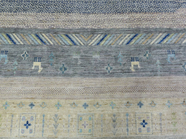 10'2" x 13'7" New Hand Knotted Blue Wool Rectangle Oriental Rug - MOA10272821