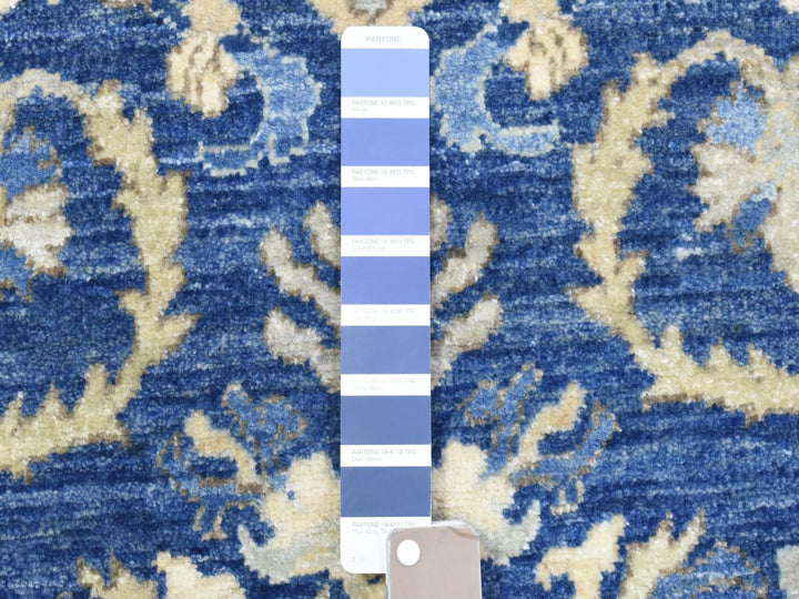 4'0" x 11'8" New Hand Knotted Blue Wool Runner Oriental Rug - MOA10272827