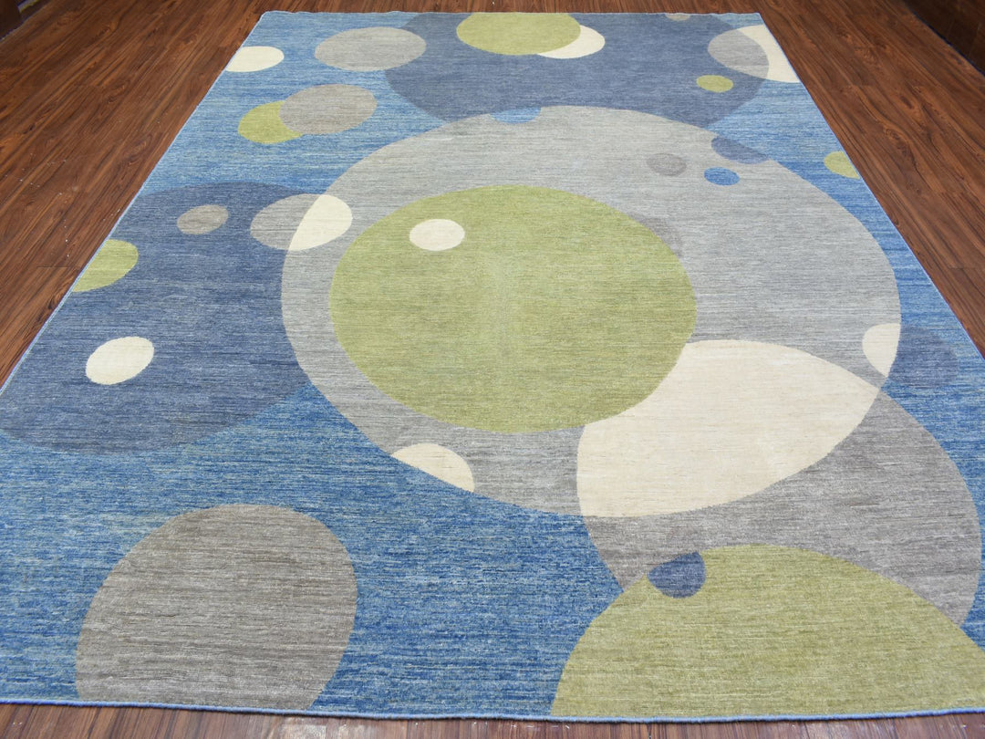 9'1" x 12'0" New Hand Knotted Multicolored Wool Rectangle Oriental Rug - MOA10272883