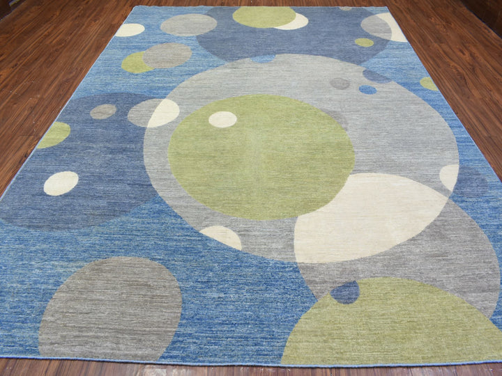 9'1" x 12'0" New Hand Knotted Multicolored Wool Rectangle Oriental Rug - MOA10272883