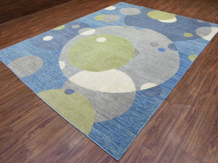 9'1" x 12'0" New Hand Knotted Multicolored Wool Rectangle Oriental Rug - MOA10272883