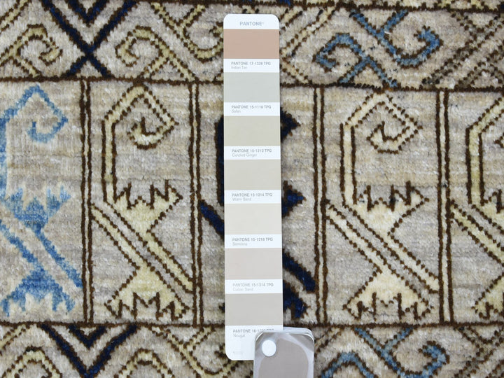 8'0" x 9'9" New Hand Knotted Beige Wool Rectangle Oriental Rug - MOA10272884