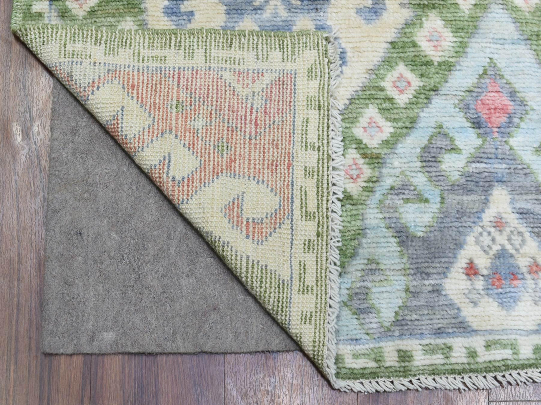 3'10" x 12'0" New Hand Knotted Multicolored Wool Runner Oriental Rug - MOA10272891
