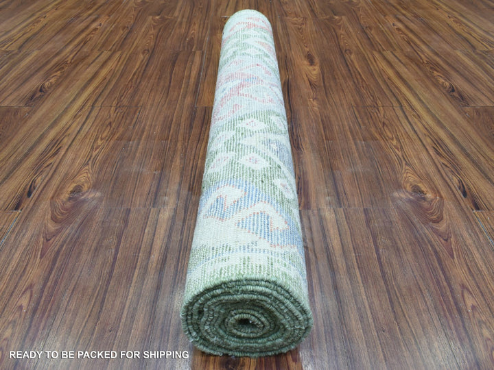 3'10" x 12'0" New Hand Knotted Multicolored Wool Runner Oriental Rug - MOA10272891