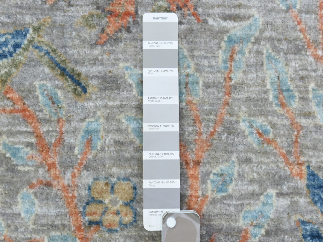 4'0" x 6'0" New Hand Knotted Grey Wool Rectangle Oriental Rug - MOA10272920