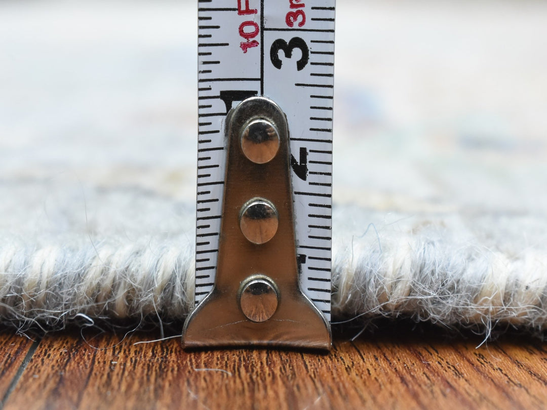 4'0" x 6'0" New Hand Knotted Grey Wool Rectangle Oriental Rug - MOA10272920