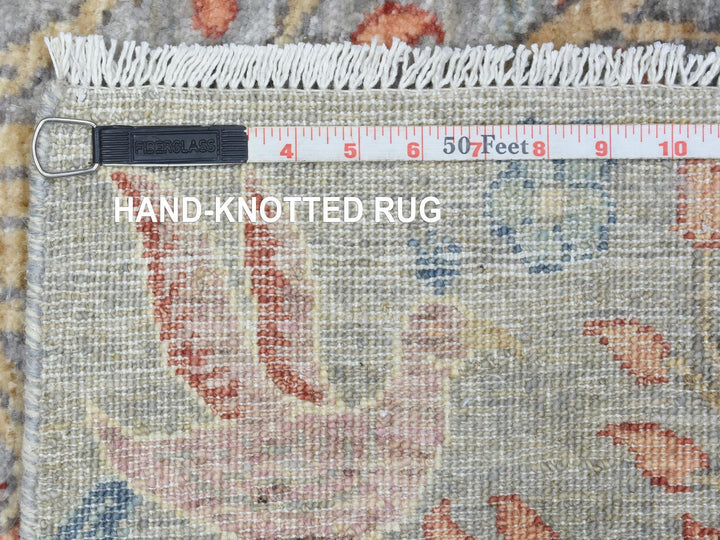 4'0" x 6'0" New Hand Knotted Grey Wool Rectangle Oriental Rug - MOA10272920