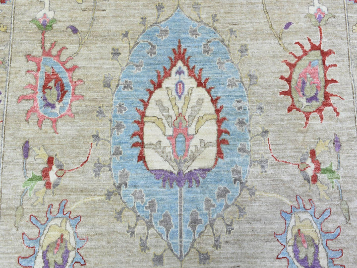 10'0" x 13'10" New Hand Knotted Beige Wool Rectangle Oriental Rug - MOA10272929