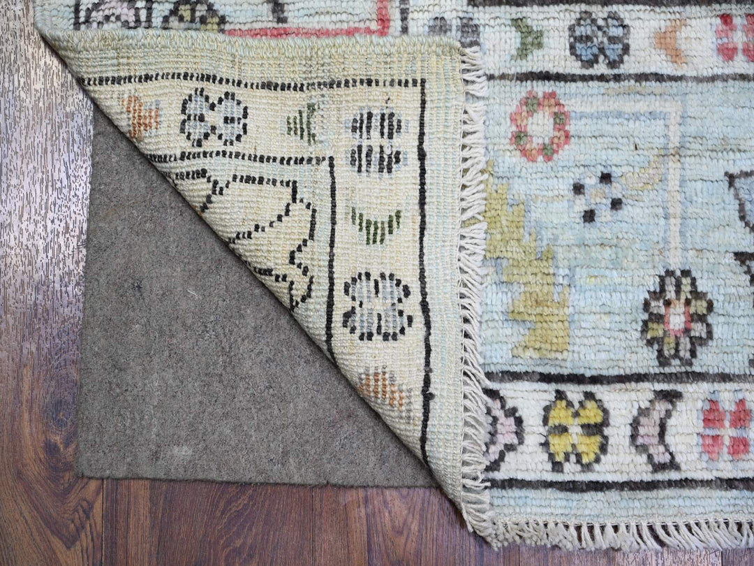 5'9" x 9'0" New Hand Knotted Green Wool Rectangle Oriental Rug - MOA10272970