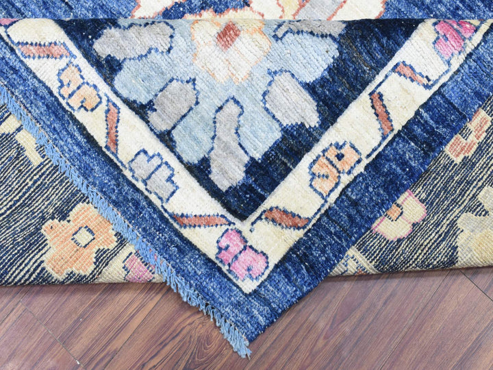 9'6" x 10'3" New Hand Knotted Blue Wool Square Oriental Rug - MOA10272988