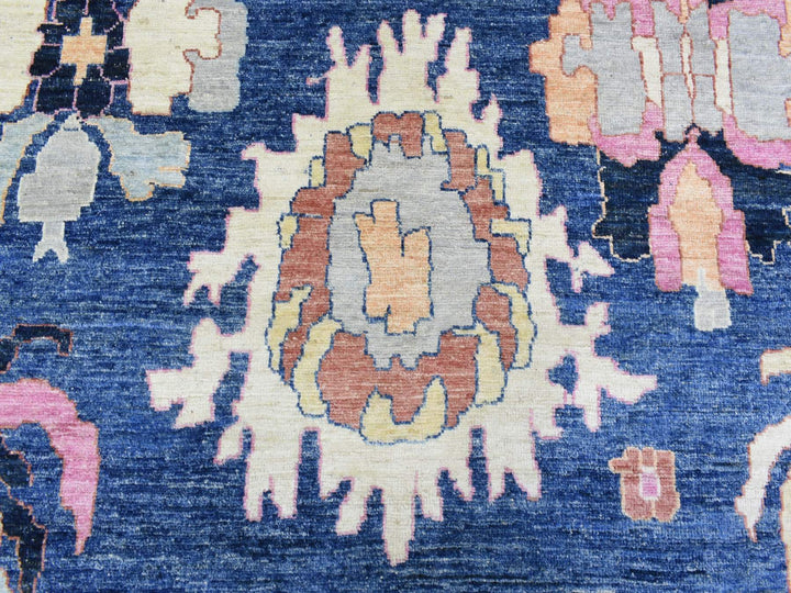 9'6" x 10'3" New Hand Knotted Blue Wool Square Oriental Rug - MOA10272988