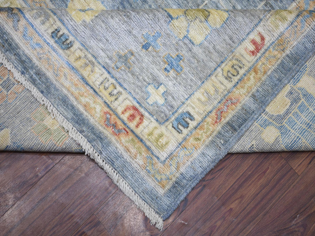 12'0" x 16'0" New Hand Knotted Grey Wool Rectangle Oriental Rug - MOA10273024