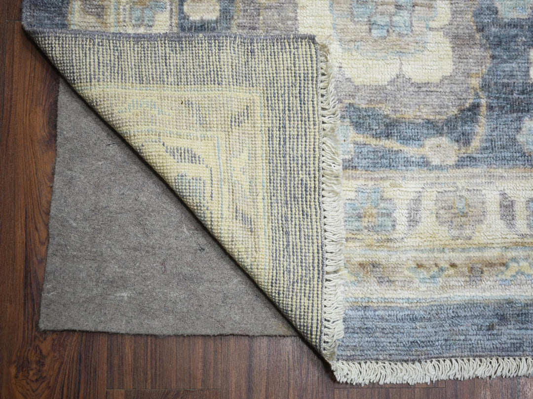 11'9" x 15'7" New Hand Knotted Grey Wool Rectangle Oriental Rug - MOA10273027