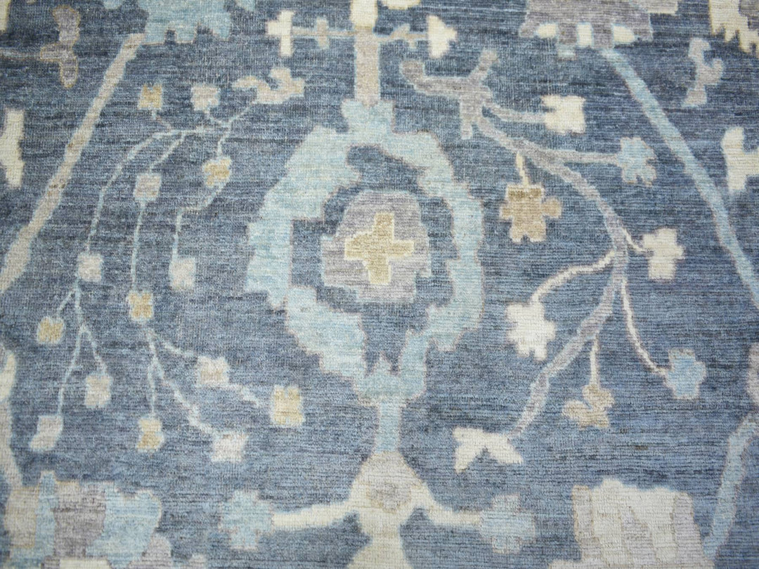 11'9" x 15'7" New Hand Knotted Grey Wool Rectangle Oriental Rug - MOA10273027