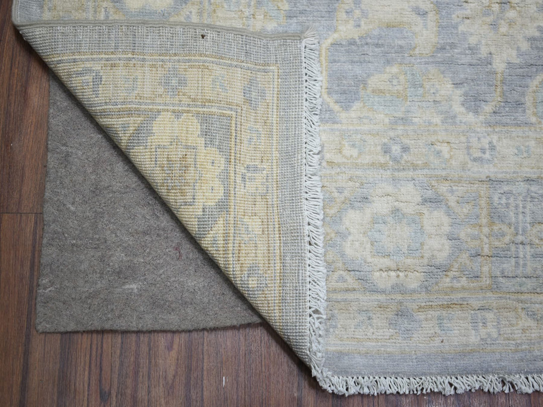 7'10" x 9'7" New Hand Knotted Grey Wool Rectangle Oriental Rug - MOA10273035