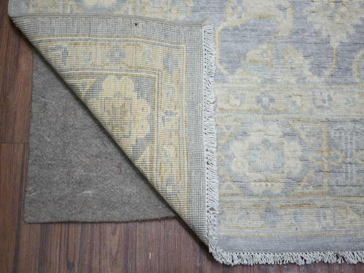 7'10" x 9'7" New Hand Knotted Grey Wool Rectangle Oriental Rug - MOA10273035