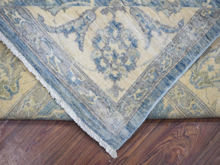 8'0" x 9'9" New Hand Knotted Blue Wool Rectangle Oriental Rug - MOA10273051