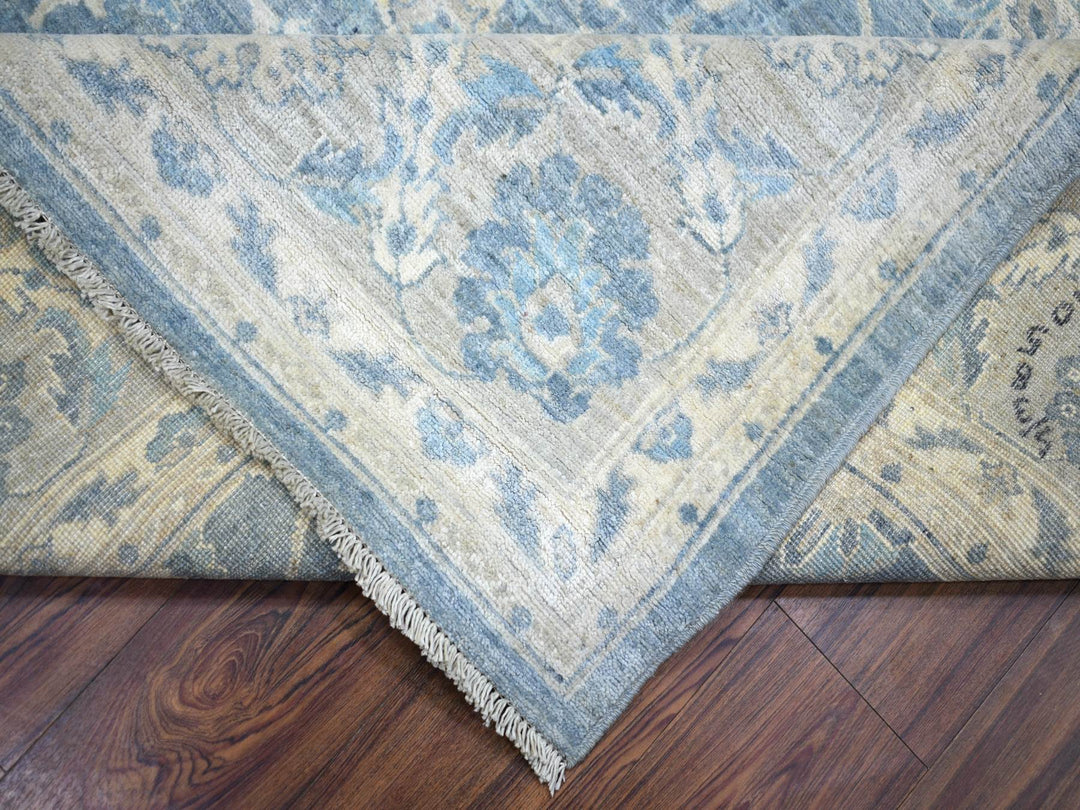 8'2" x 9'8" New Hand Knotted Grey Wool Rectangle Oriental Rug - MOA10273052