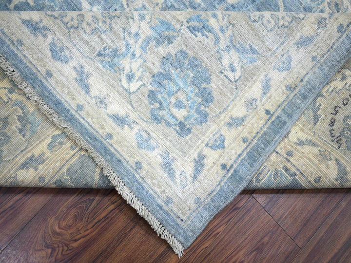 8'2" x 9'8" New Hand Knotted Grey Wool Rectangle Oriental Rug - MOA10273052
