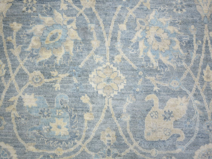 8'2" x 9'8" New Hand Knotted Grey Wool Rectangle Oriental Rug - MOA10273052