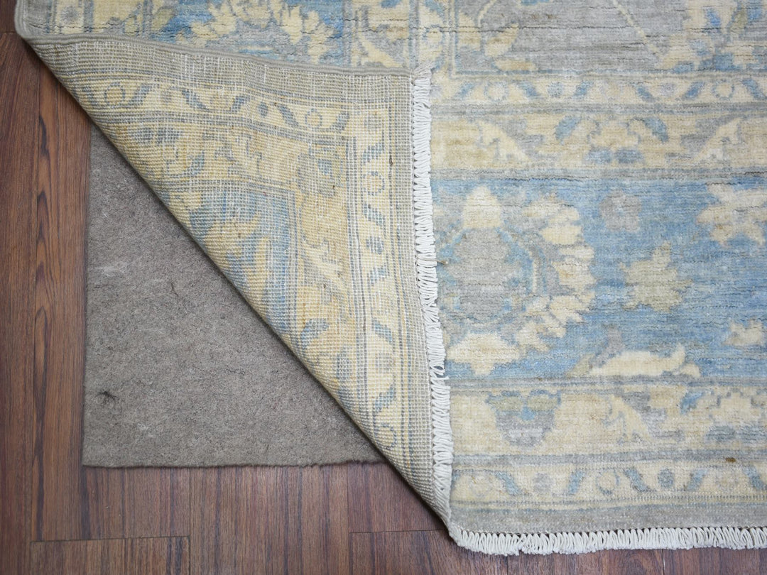 8'0" x 10'0" New Hand Knotted Grey Wool Rectangle Oriental Rug - MOA10273053
