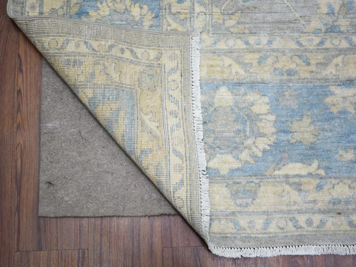 8'0" x 10'0" New Hand Knotted Grey Wool Rectangle Oriental Rug - MOA10273053