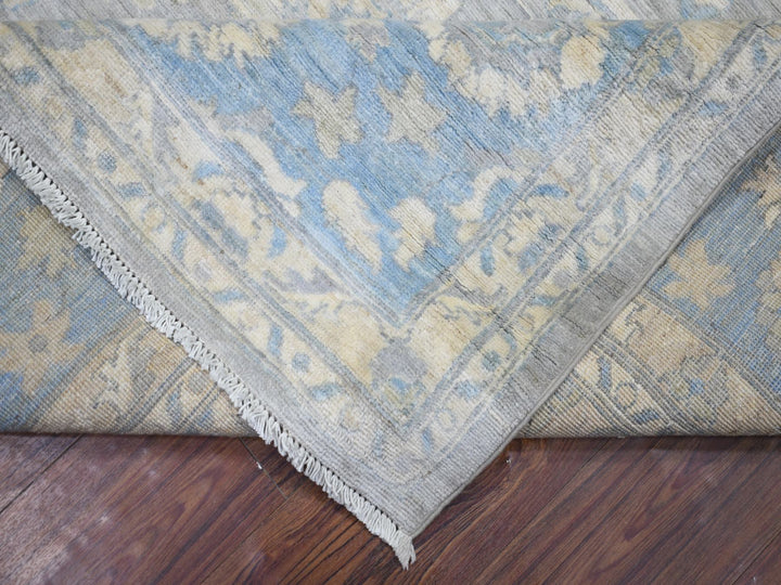 8'0" x 10'0" New Hand Knotted Grey Wool Rectangle Oriental Rug - MOA10273053