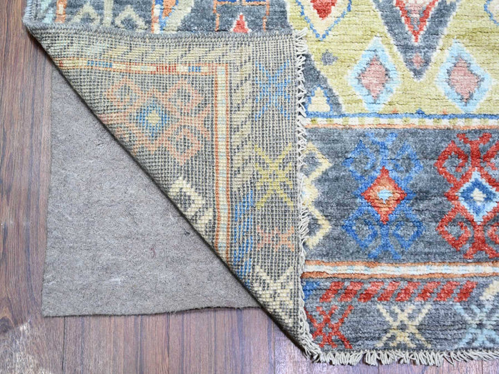 5'10" x 9'1" New Hand Knotted Grey Wool Rectangle Oriental Rug - MOA10273098