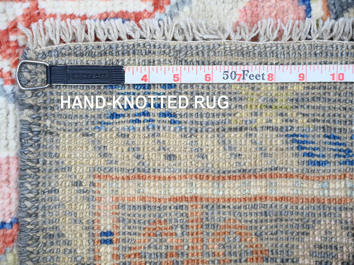 5'10" x 9'1" New Hand Knotted Grey Wool Rectangle Oriental Rug - MOA10273098