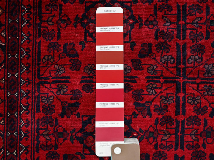 3'5" x 4'10" New Hand Knotted Red Wool Rectangle Oriental Rug - MOA102730
